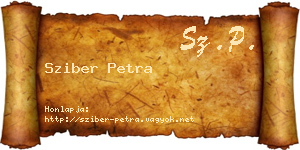 Sziber Petra névjegykártya